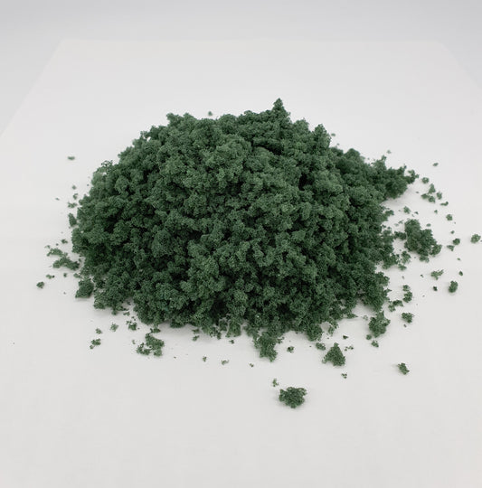 Dark green coarse scatter flock